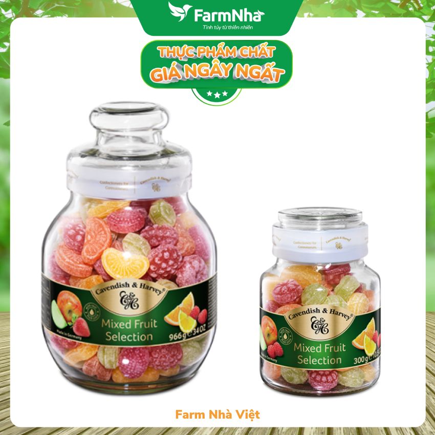 Kẹo Trái Cây Cavendish & Harvey Fruit Candy Lọ Thủy Tinh Sang Trọng - Chính Hãng nhập khẩu từ Đức