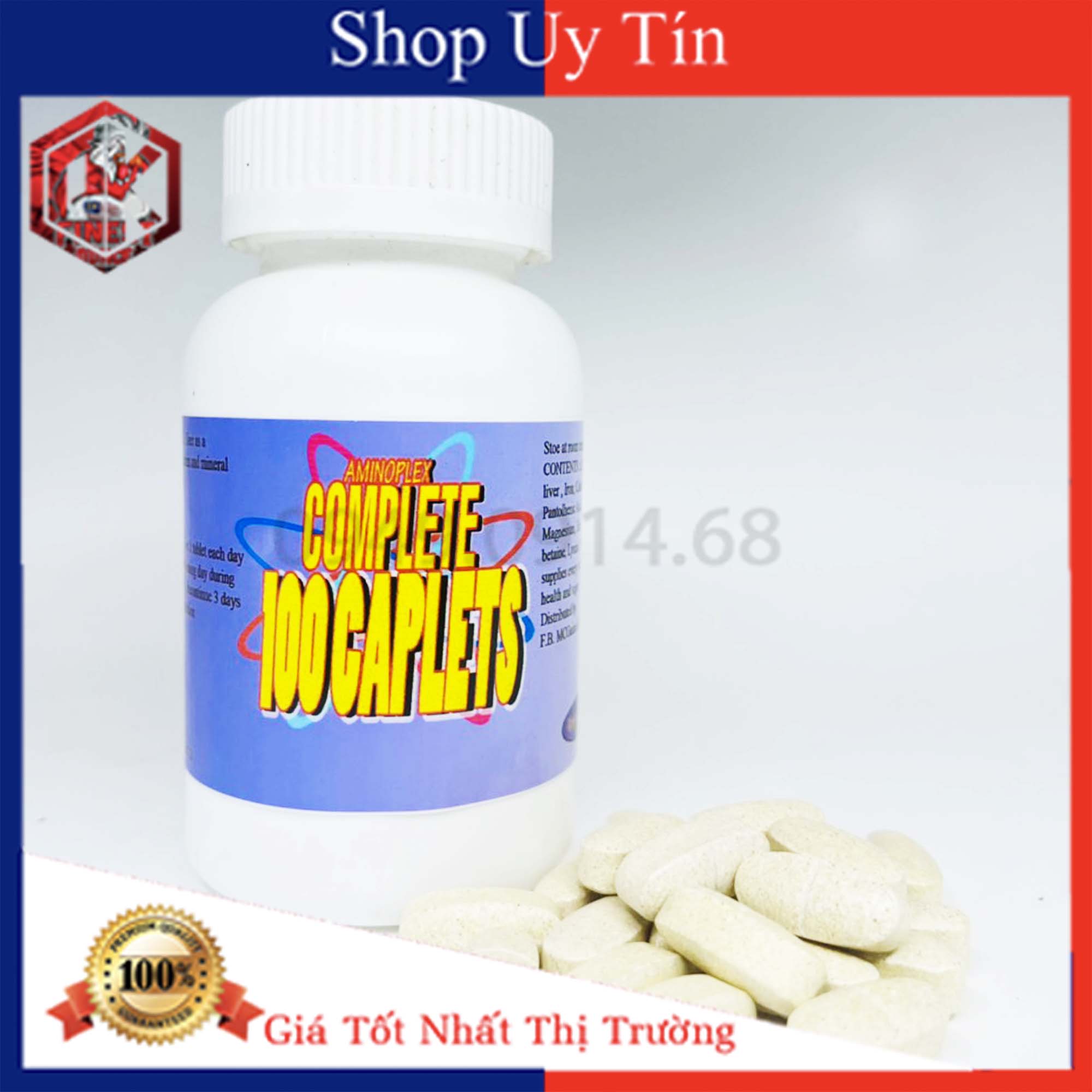 Aminoplex fb guiness hộp 50 viên -dinh dưỡng nuôi chiến kê chế độ đá-dùng kết hợp với b12 5500
