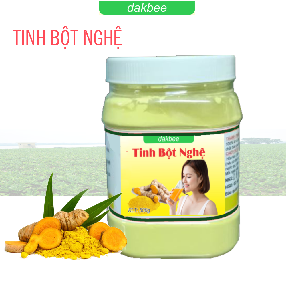 500g Tinh bột nghệ nguyên chất ĐăkLăk hỗ trợ giảm đau dạ dày, hỗ trợ tiêu hóa, mịn da, tăng cường sức đề kháng cơ thể