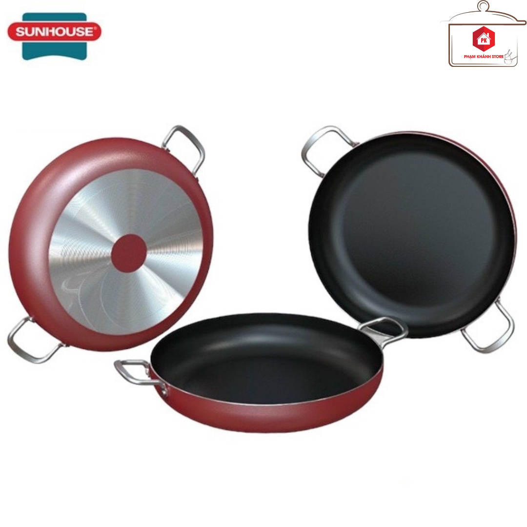 Chảo Nhôm Chống Dính 2 Quai Sunhouse CT