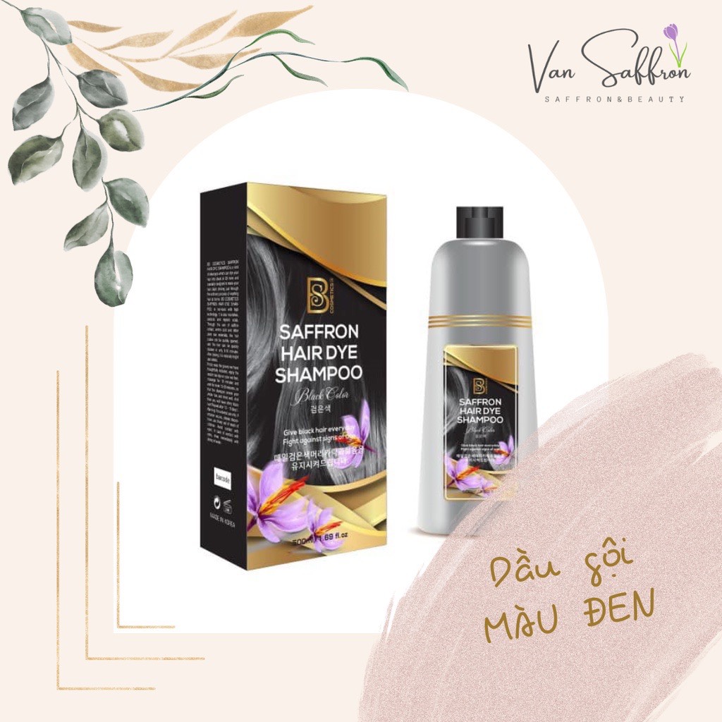 Dầu gội phủ bạc tóc - Dầu gội nhuộm tóc bạc - Dầu gội phủ bạc thảo mộc saffron CHÍNH HÃNG