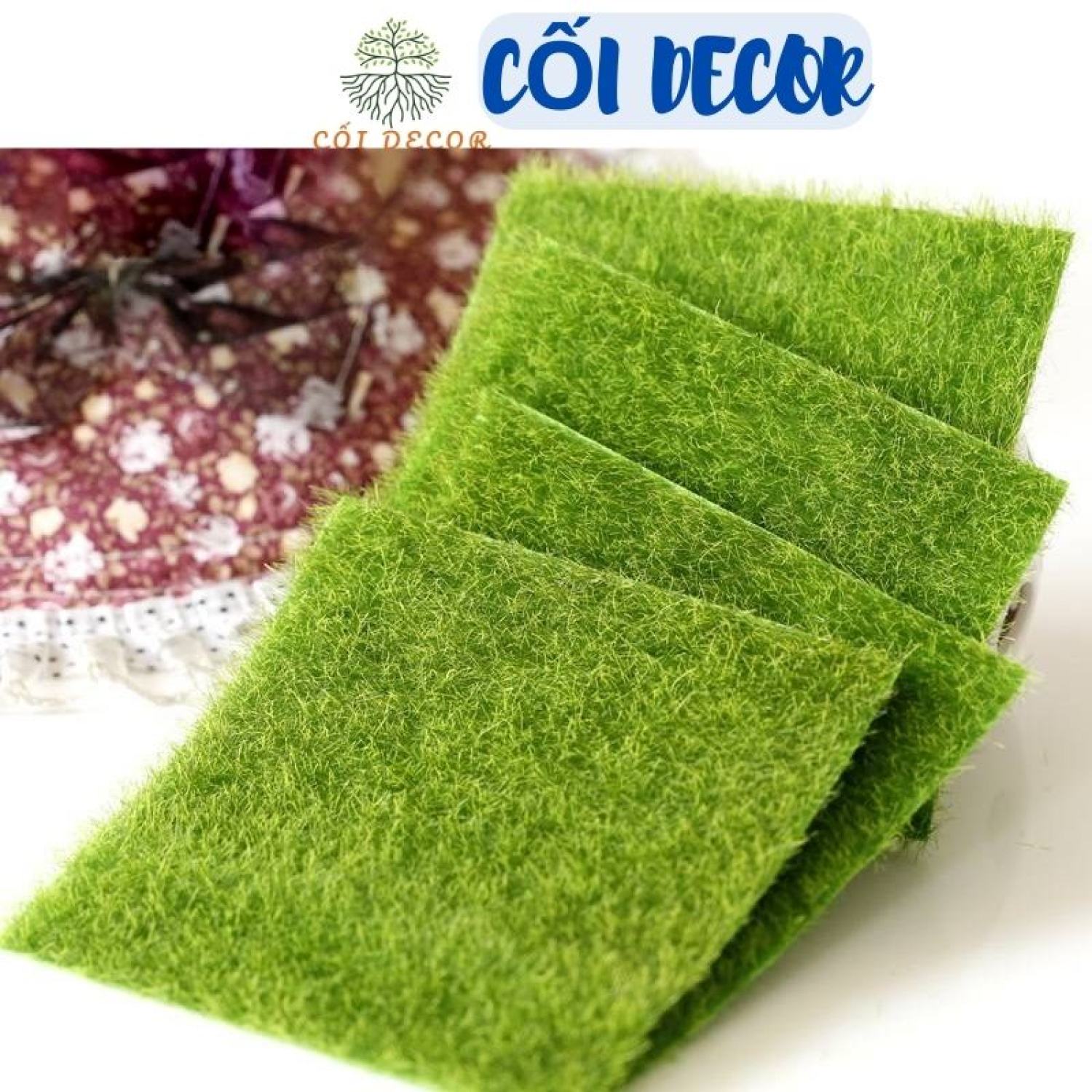 Tiểu cảnh Terrarium ❤️ Tấm rêu cỏ tiểu cảnh trang trí sen đá, sân vườn, bể cá, bể terrarium