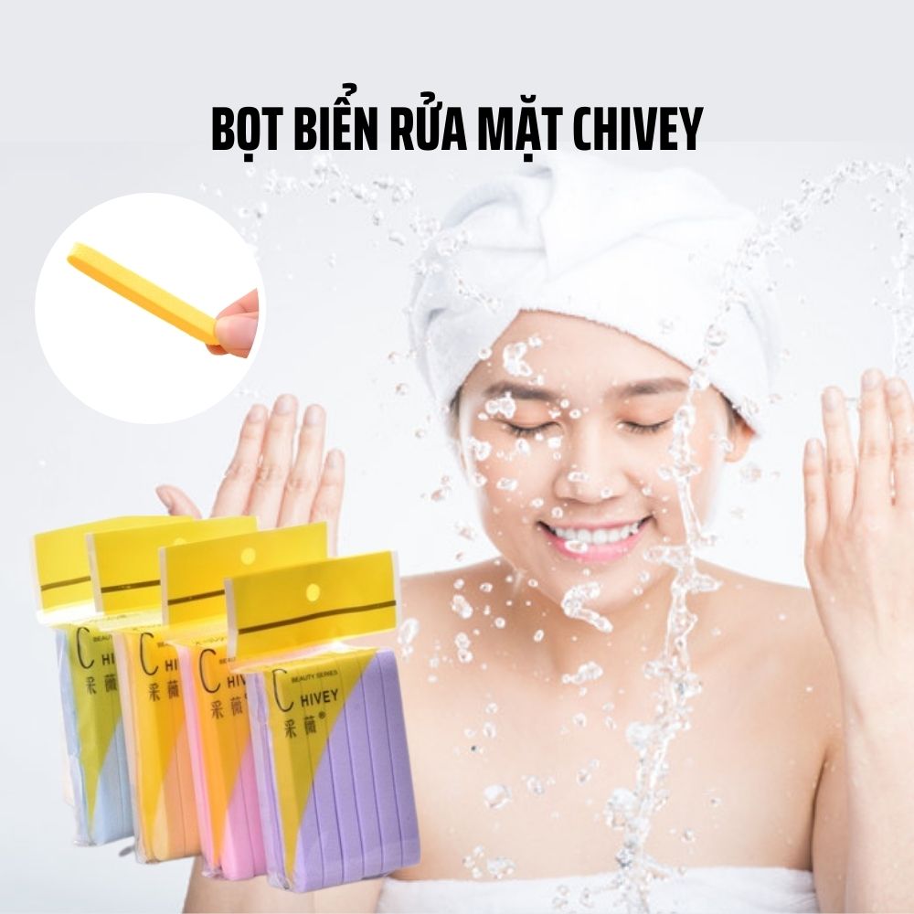 Combo 20 bịch bông nở bọt biển chivey bông rửa mặt 12 miếng cotemin