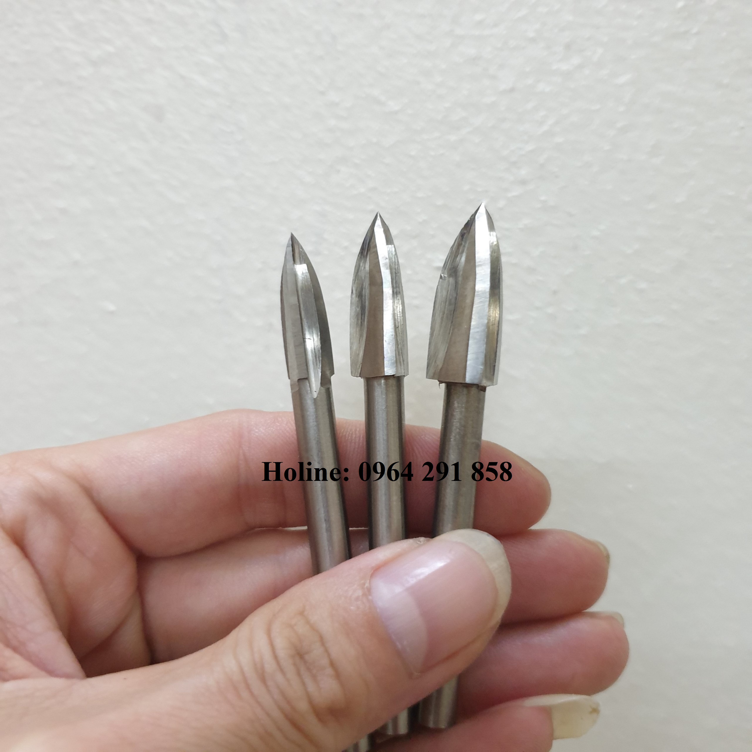 bộ 3 mũi phá gỗ bonsai - mũi điêu khắc gỗ cán 6mm - mũi khoét gỗ- mũi phá gỗ 3 cạnh