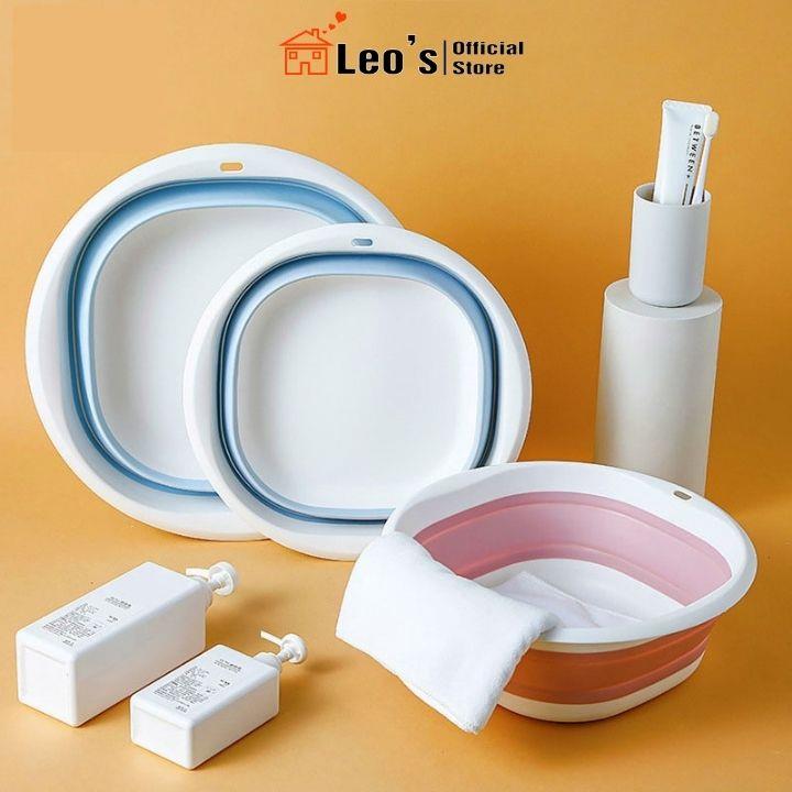 Chậu gấp gọn đa năng Thau rửa mặt gấp gọn cho bé Leo’s Official