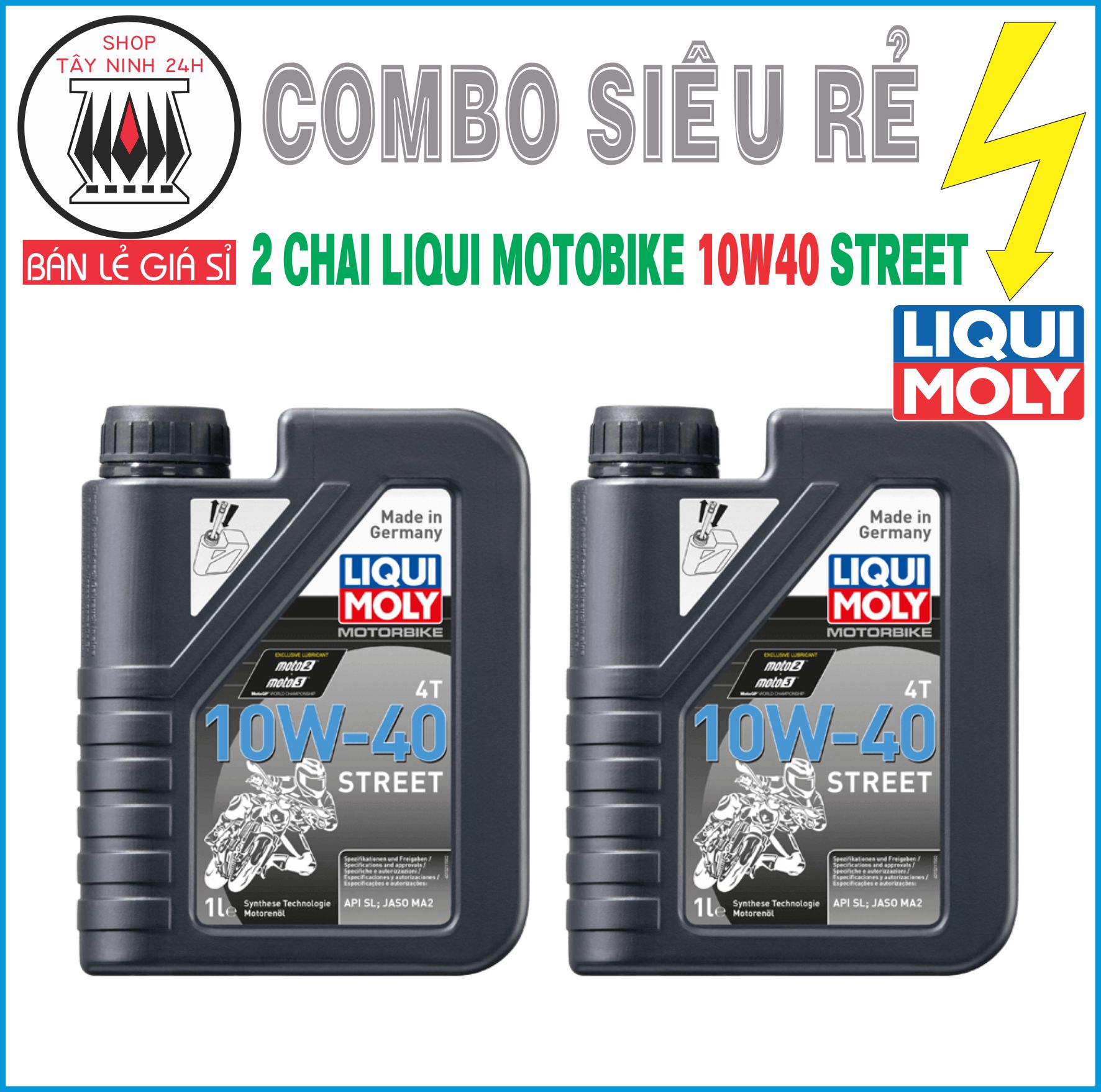 Combo 2 liqui street 10w40 1l