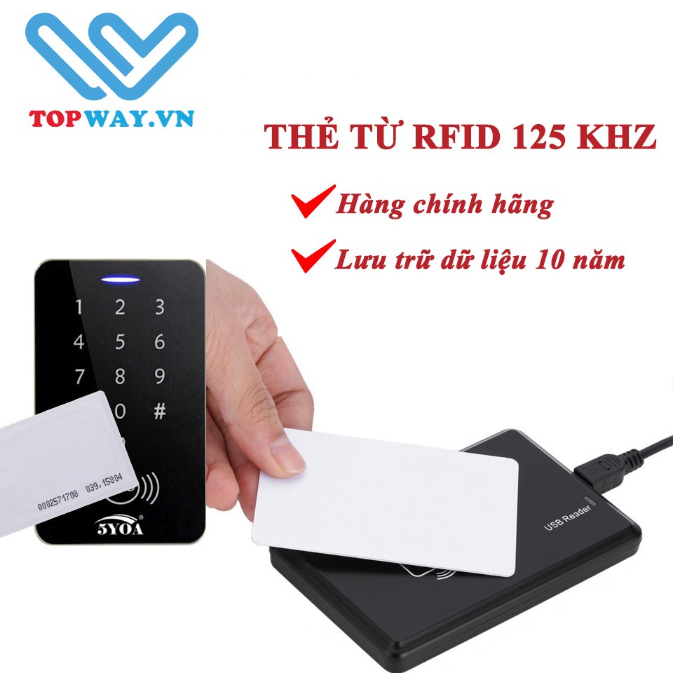 Combo 10 thẻ từ rfid nfc thông minh thẻ thang máy thẻ chấm công tần số 125 khz