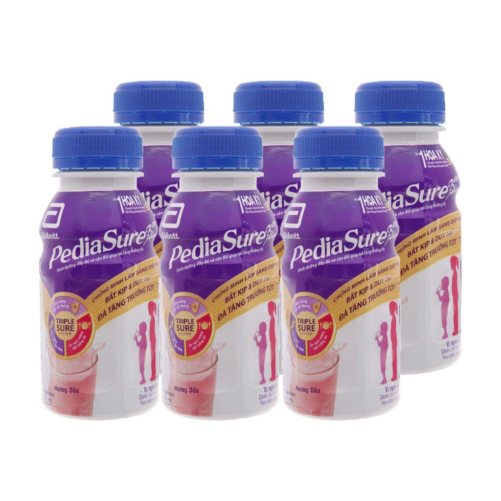 Lốc 6 chai sữa nước Pediasure hương vanilla (237ml), sản phẩm tốt, chất lượng cao, cam kết như hình, độ bền cao, xin vui lòng inbox shop để được tư vấn thêm về thông tin