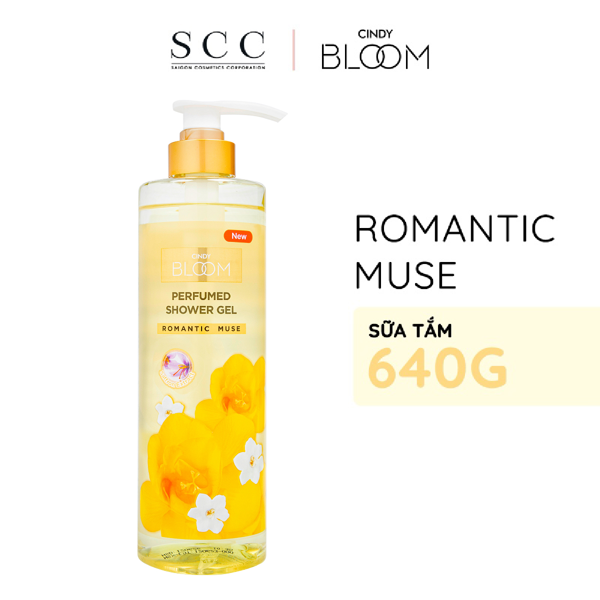 Sữa tắm nước hoa Cindy Bloom Romantic Muse hương quyến rũ lãng mạn 640g