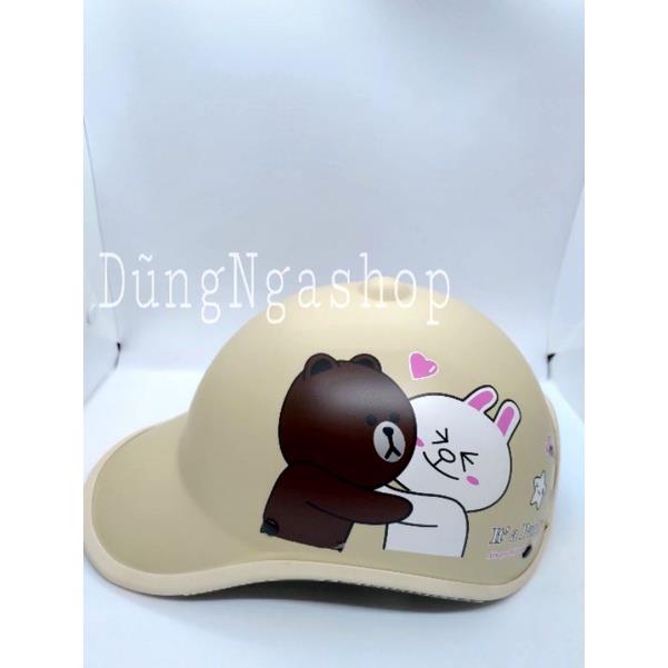 Mũ bảo hiểm lưỡi trai thời trang Trí Liễu chính hãng (nữ)
