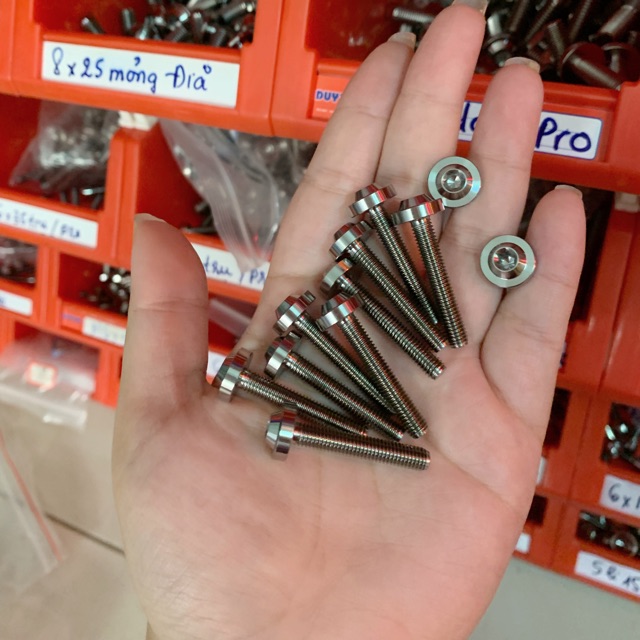 [HCM]ỐC TITAN 5li30 DÙ NHỎ GR5 Gắn thông dụng nhiều vị trí xe máy - SHOPPHUKIENXE