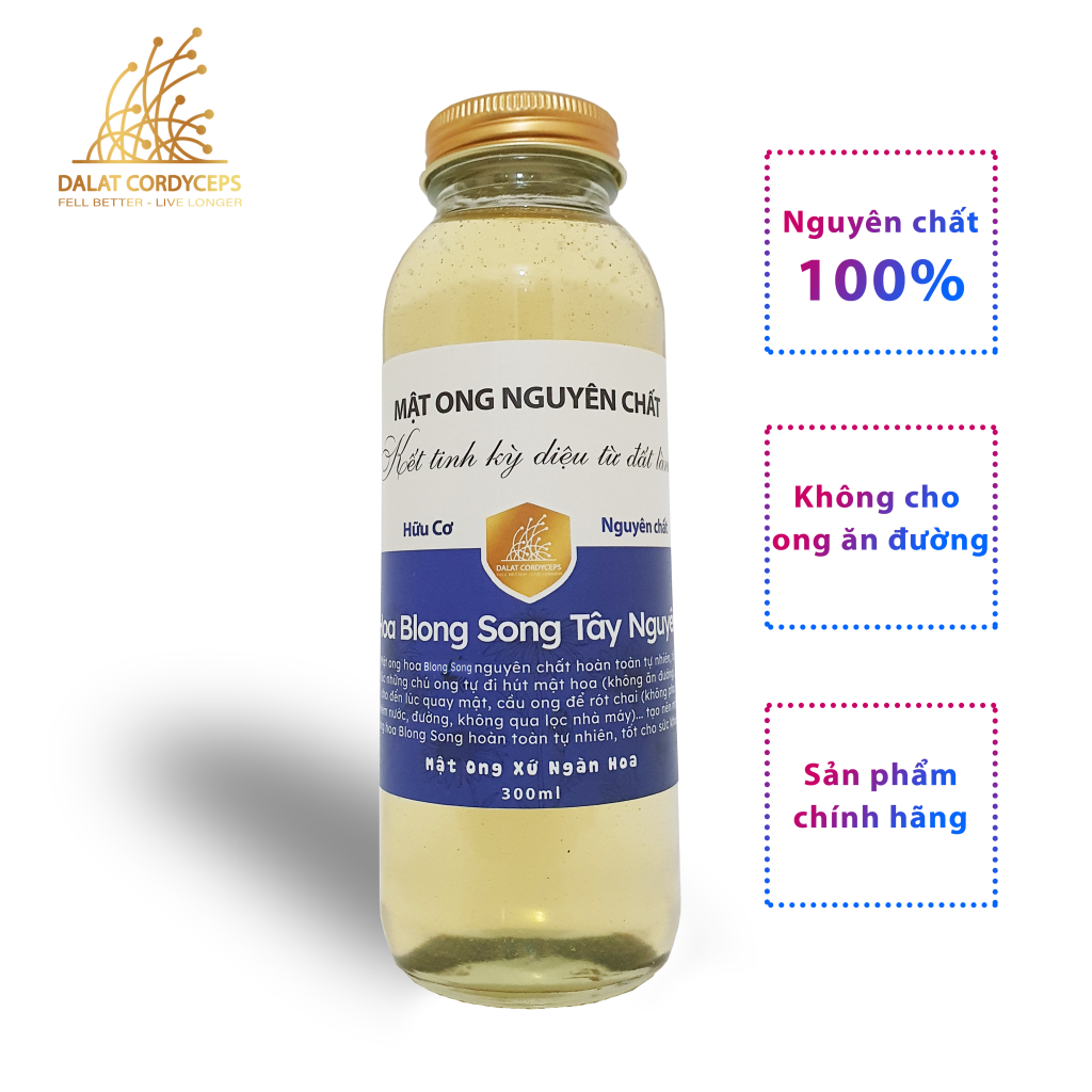 Mật ong nguyên chất hoa Blong Song - Dalat Cordyceps