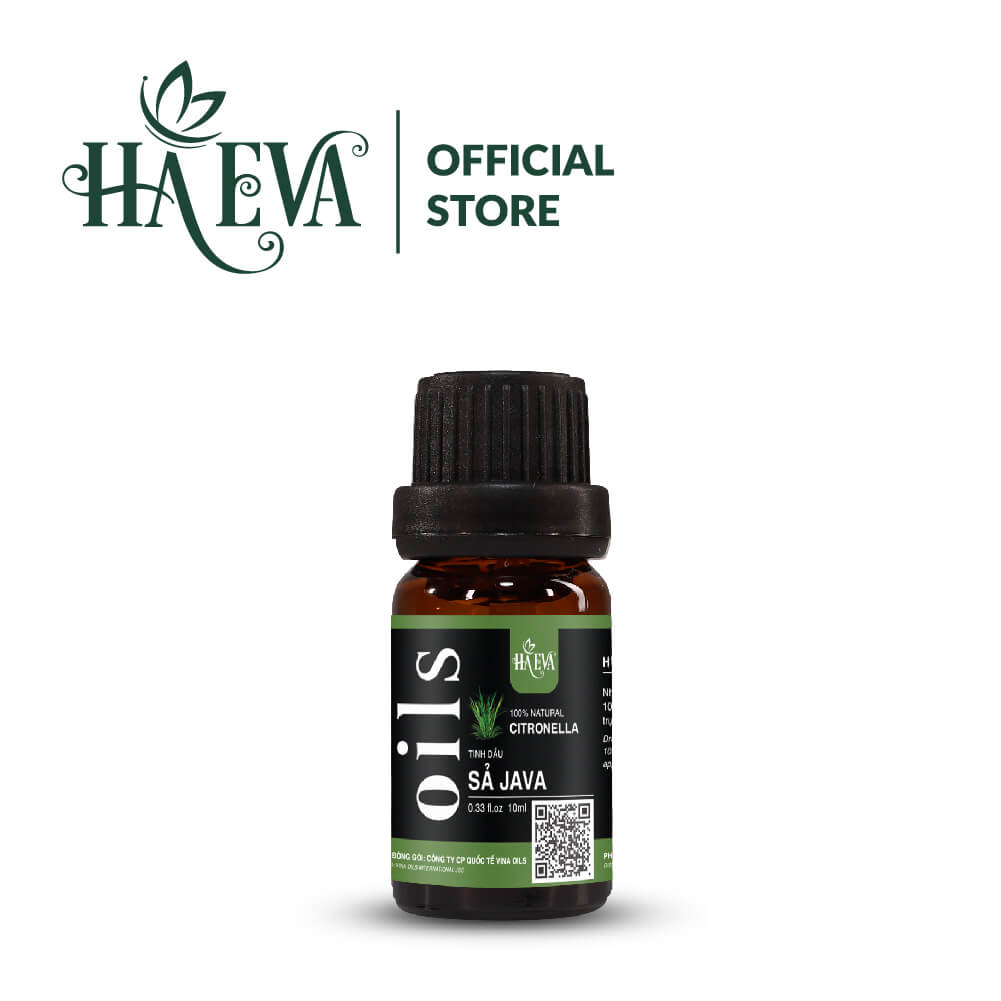 Tinh dầu sả java haeva cao cấp, 100% thiên nhiên giúp khử mùi, kháng khuẩn, đuổi muỗi, chai 10ml/30m/100ml