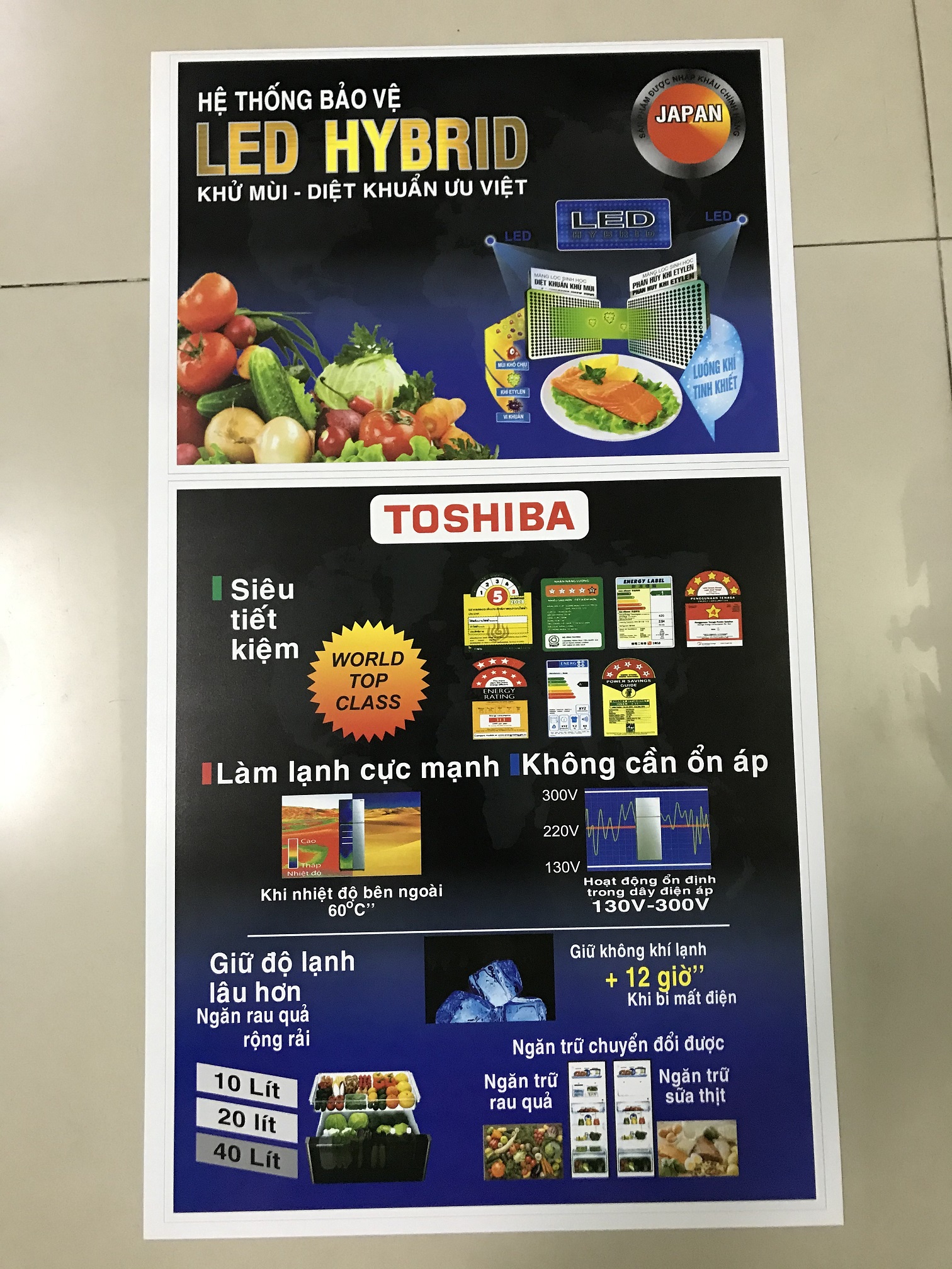 [HCM]Miếng dán tủ lạnh Toshiba - Tem dán tủ lạnh Toshiba (mẫu 6)