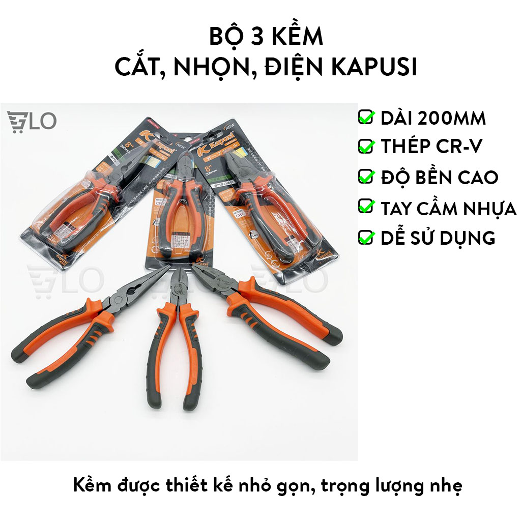 Kìm cắt, nhọn, điện kapusi chất lượng cao
