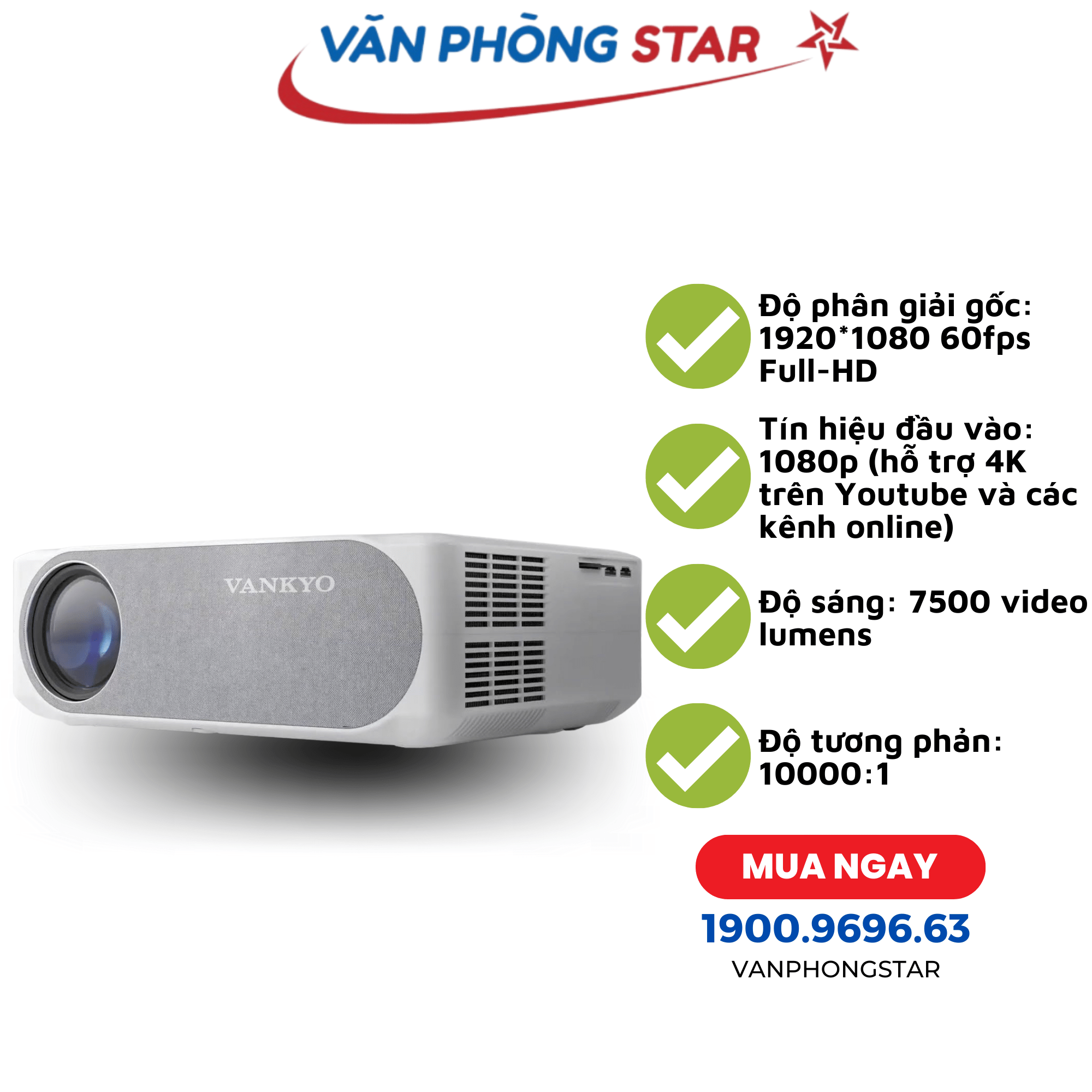 Máy Chiếu Vankyo Performance V630W