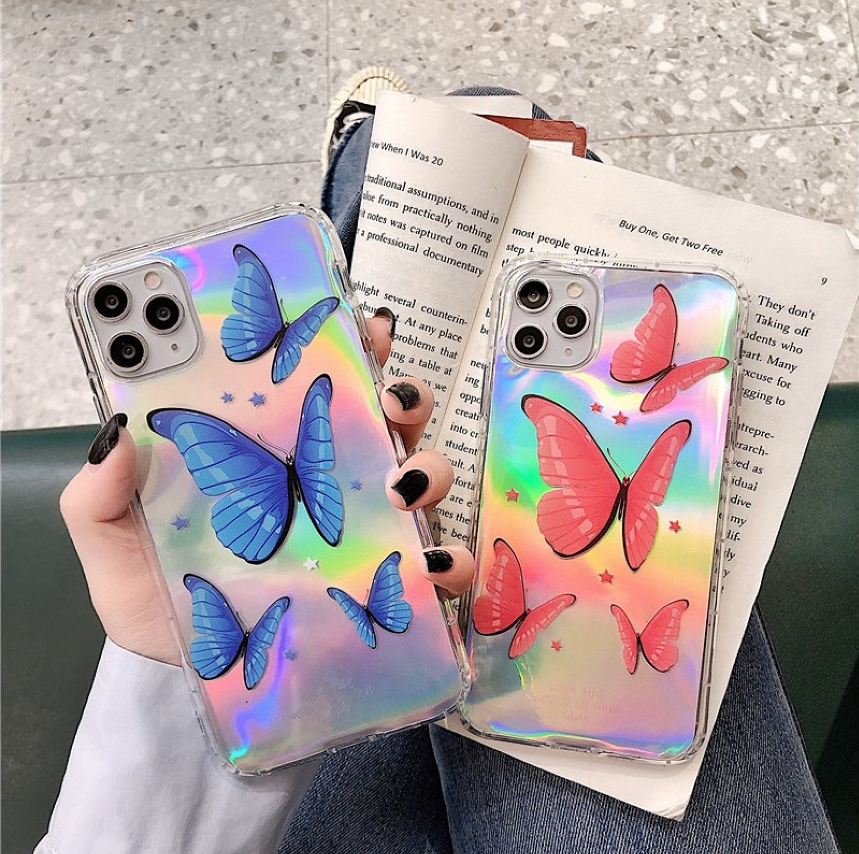 Ốp Lưng Silicon Chống Sốc Phản Quang Butterfly