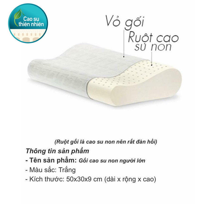 [HCM][XẢ KHO] Gối Cao Su Non Nhật BảnGối Cao Su Non Nâng Đỡ Đốt Sống CổGối Cao Su Non Chống Ngáy Người Lớn Cao Cấp giá rẻ- Có Độ Đàn Hồi CaoCam Kết Chất Lượng Tốt Cao Su Non-Mềm MạiCao Cấp Cho bạn giấc ngủ sâu Bảo Hành Tq