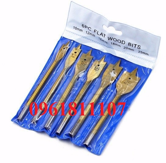 Bộ 6 mũi khoét gỗ đuôi cá chân lục giác, mũi khoan gỗ, mũi khoét gỗ, mũi phay gỗ