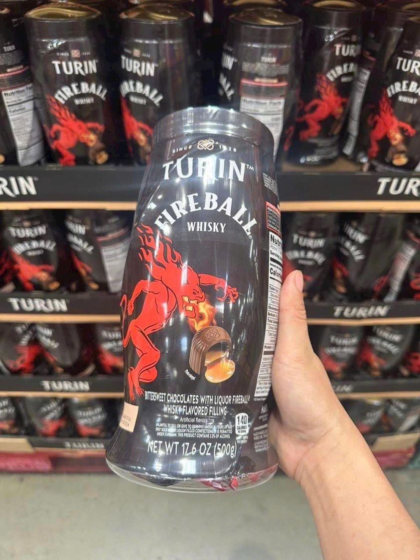 Kẹo nhân socola Whisky của Mỹ Turin FireBall Whisky