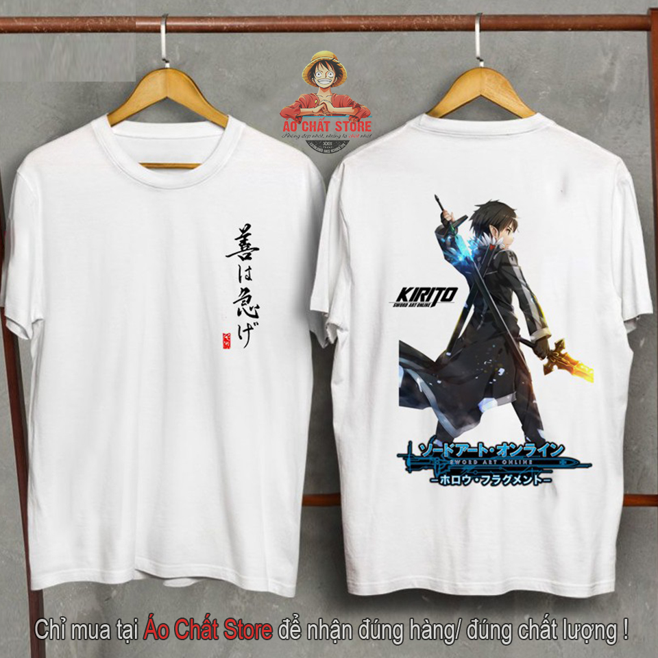 [HCM](Siêu Phẩm) Áo Sword Art Online cực chất - Áo thun Kirito màu trắng đẹp giá rẻ SW1