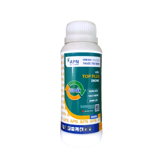 Top Plus Chai 400ml An Phát Nông chế phẩm trừ nấm với 2 hoạt chất, có phổ tác động rộng, giúp phòng, diệt, trừ nhiều bệnh về nấm trên nhiều loại cây trồng. Ưu điểm dạng sữa, mát cây, xanh lá