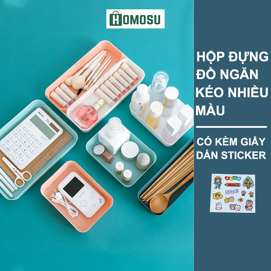 Bộ Khay Chia Ngăn Kéo Tủ Nhiều Màu Nhiều Size Siêu Dày Dặn P002