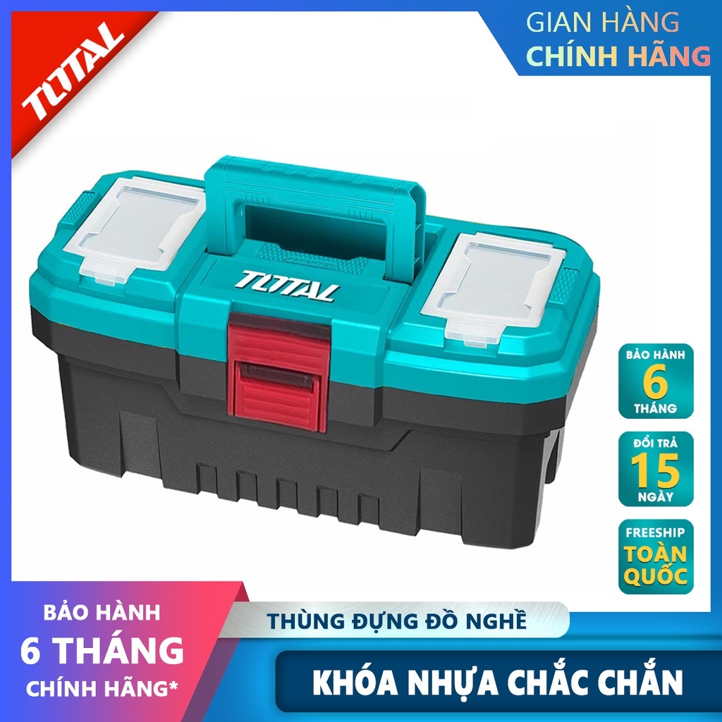 Hộp đựng đồ nghề total tpbx0141 hộp dụng cụ khóa nhựa tủ chất liệu nhựa pp, bh 6 tháng diy vn