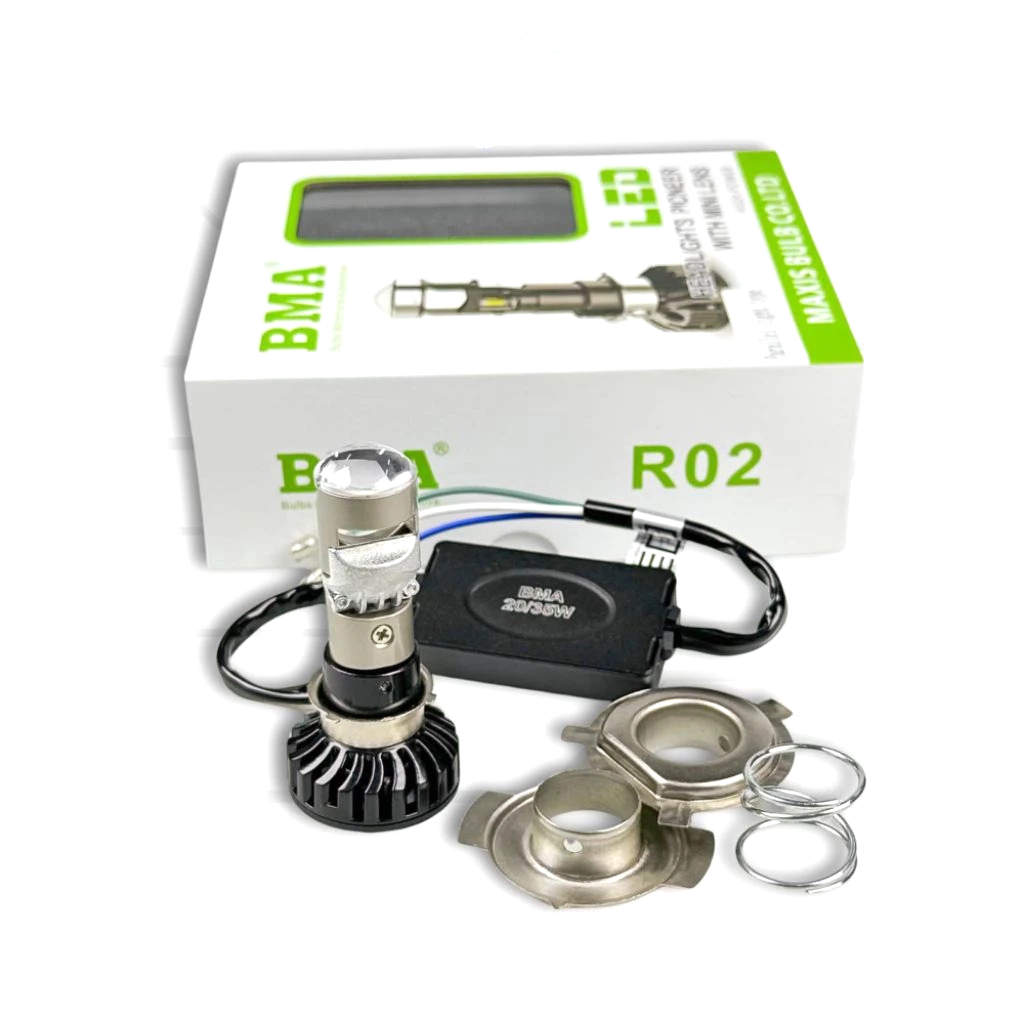   Ảnh thật  Đèn pha led M8C 40W tí hon lắp Dream Wave Si,vvv các loại xe chân đa năng 