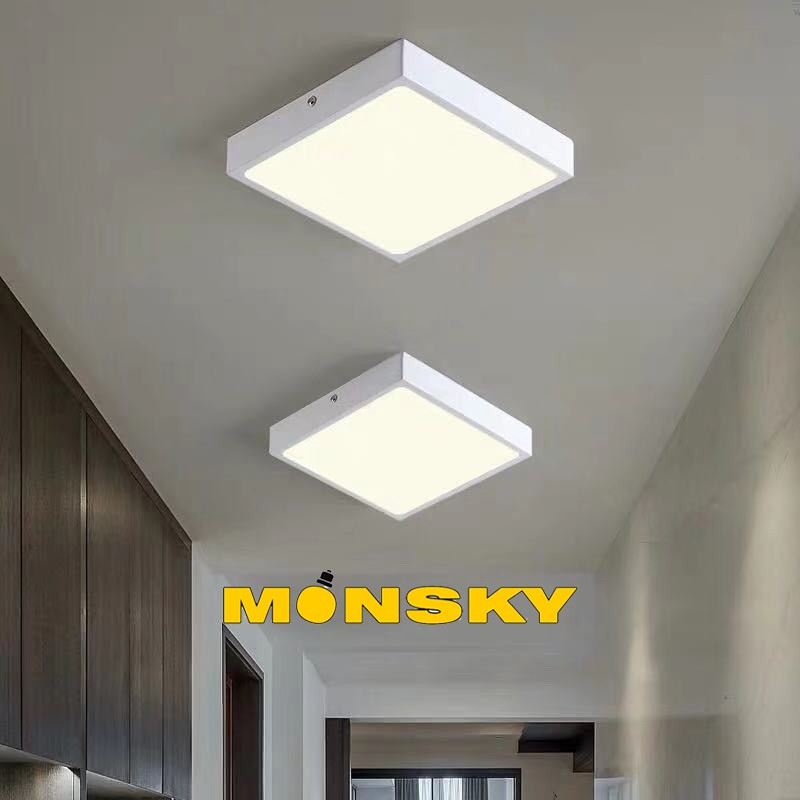 Đèn ốp trần nổi 12w, 18w, 24w vuông 2 màu ánh sáng hiện đại