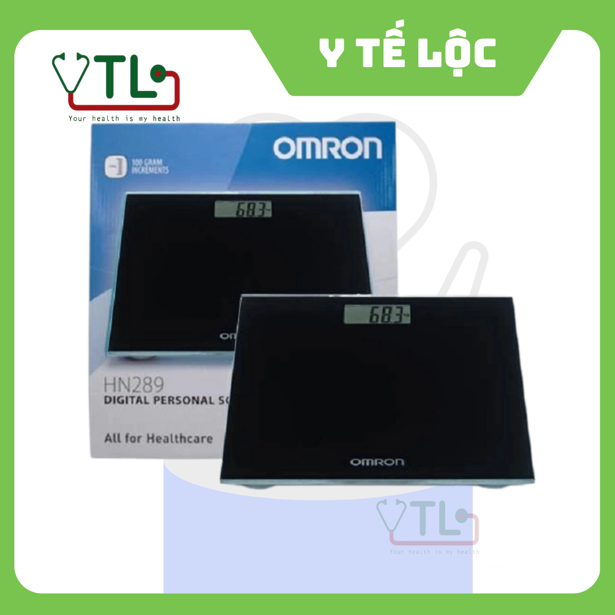 Cân sức khỏe điện tử mặt kính cường lực Omron HN-289