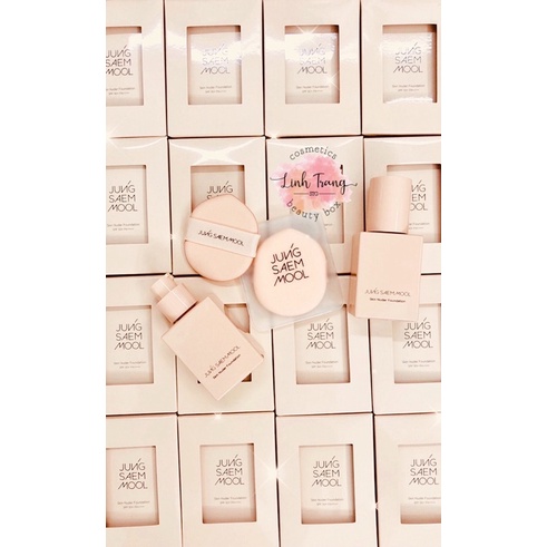 Kem nền che khuyết điểm cho da jung saem mool skin nuder foundation // jungsaemmool