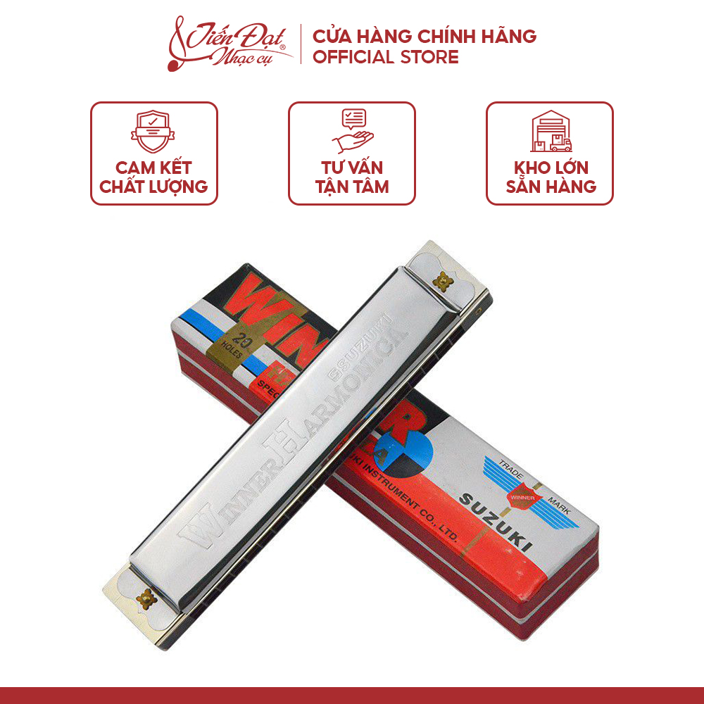 Kèn Harmonica Tremolo Suzuki 24 Lỗ SU-24, Suzuki Study 24, Suzuki Winner 24 Chính Hãng Kèm Hộp Đựng Chuyên Nghiệp