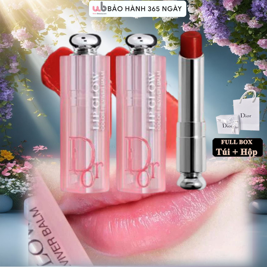  Son dưỡng Dior addict lip glow 3.2g,Full Box Túi + Hộp,dưỡng môi mềm mịn căng mọng tự nhiên 