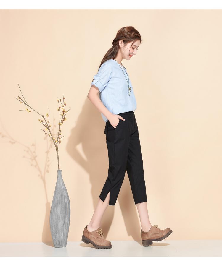 Quần baggy 9 tấc nữ quần baggy đũi Q060