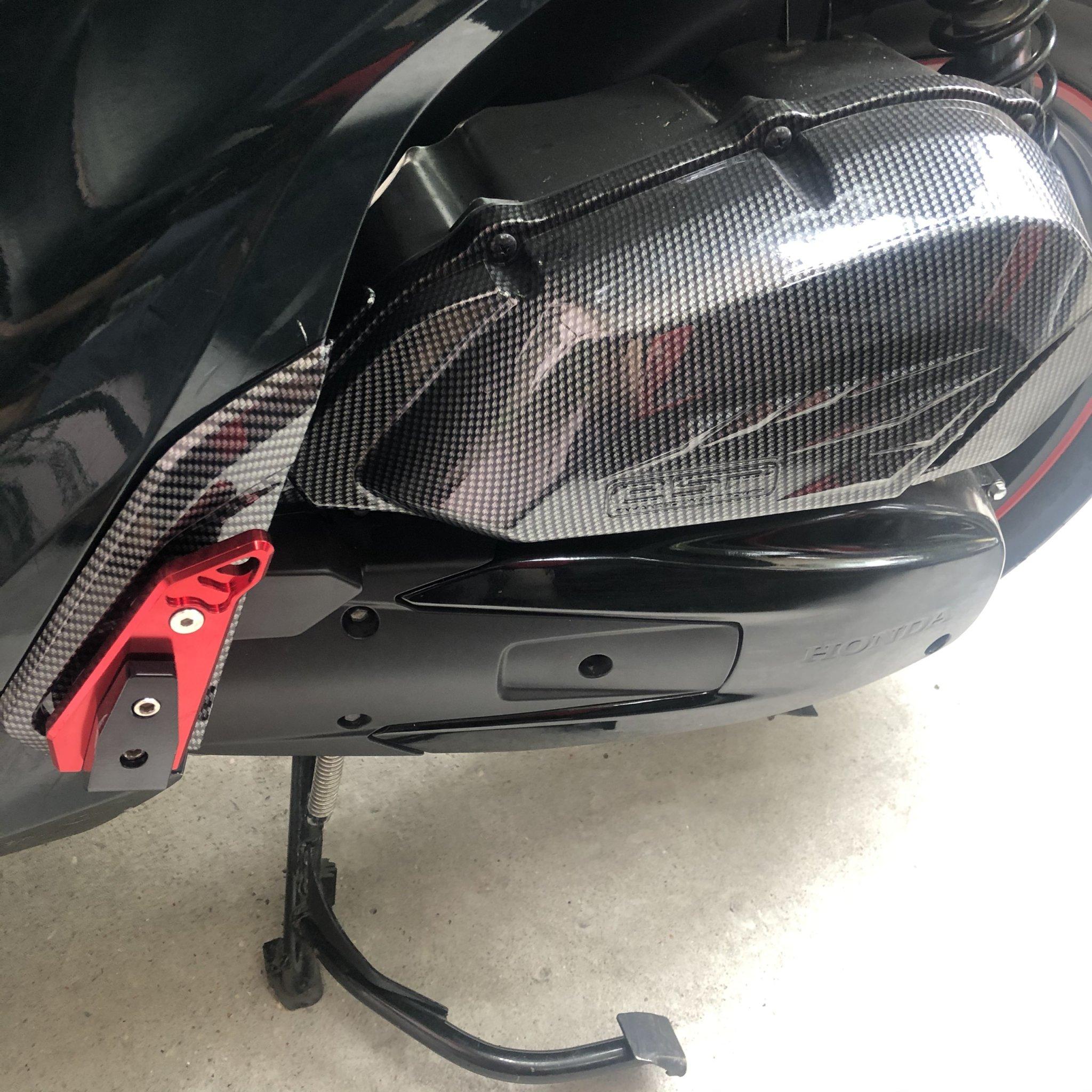 [HCM]COMBO Che Pô và Che Quạt Gió Carbon Cho Xe SH Các Đời_Motorsaigon