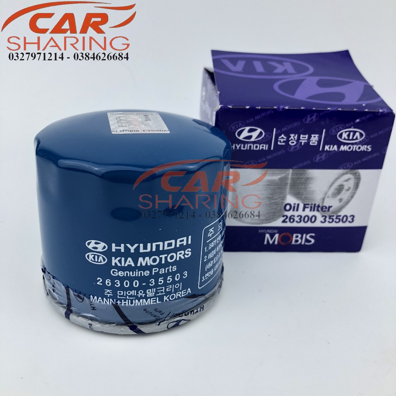 LỌC NHỚT DÙNG CHO XE FORTE, K3 / CARENS / GETZ 1.4 / AVANTE/ ELANTRA/ TUCSON/ RIO/ RONDO; MÃ OEM: 26300-35503