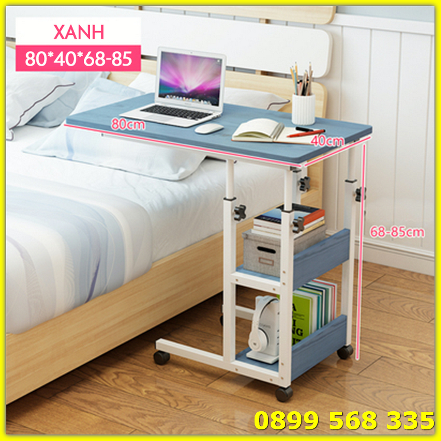 Bàn học, Bàn học thông minh, Bàn Làm Việc, Bàn làm làm việc ngồi giường, Bàn làm việc di động, Bàn làm việc đa năng kích thước 80 x 40 Cm