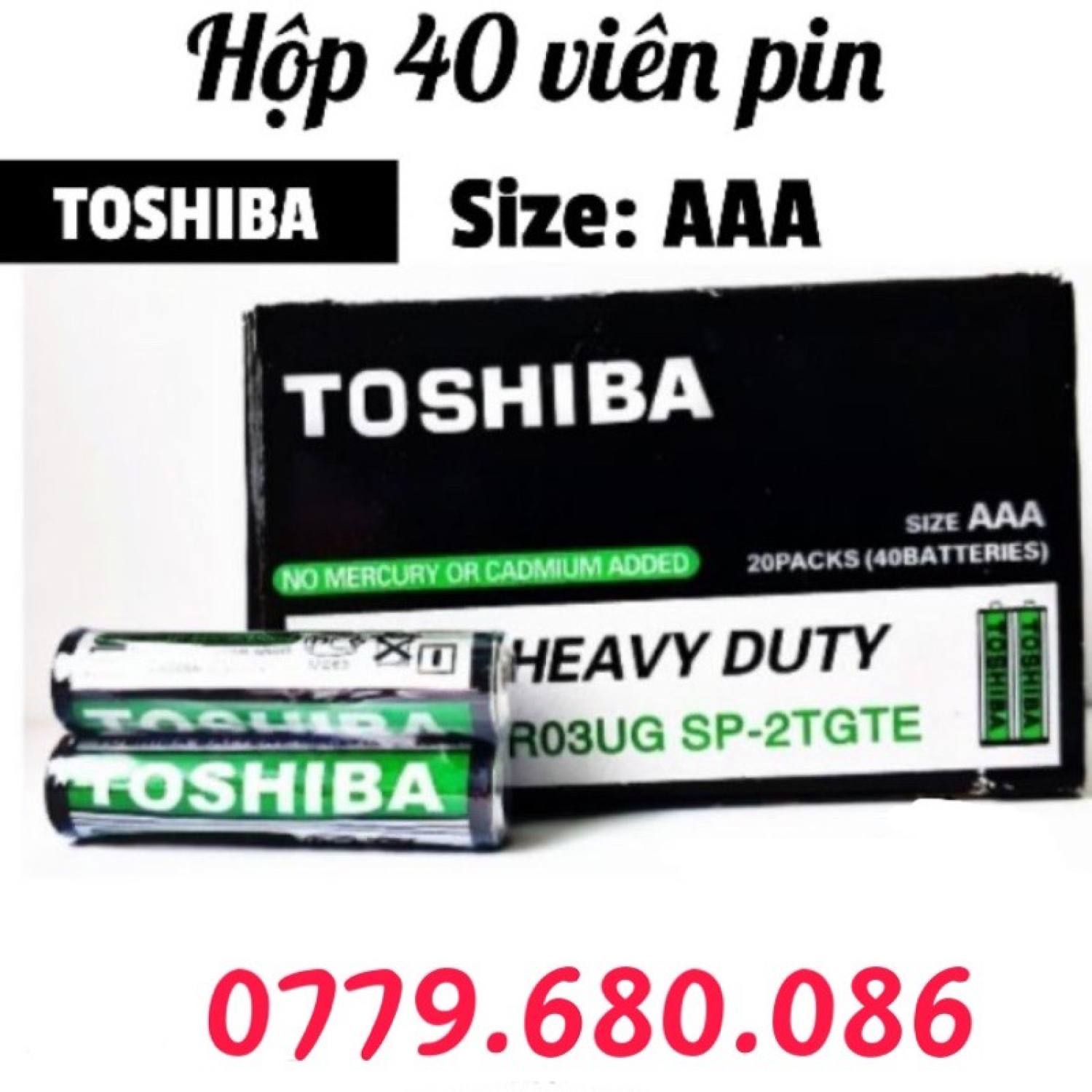 1 hôp pin tiểu, pin nhí aaa toshiba - dùng cho remote