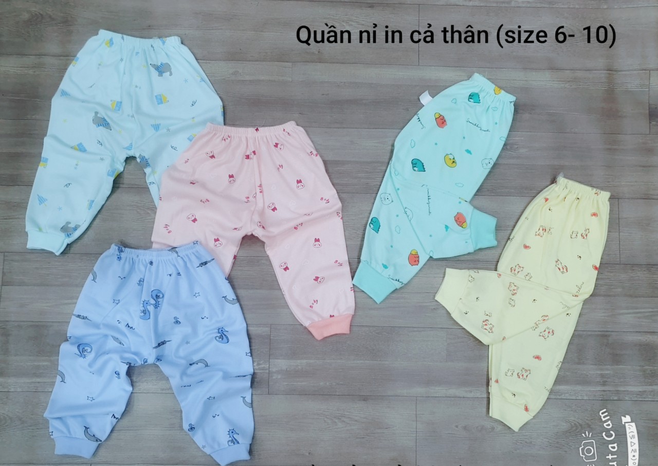 Họa Tiết đẹp- Sét 10 quần chục dài thu đông cho trẻ sơ sinh(0-18kg) chất co giãn- mềm mại-Quần chục dài thu đông trẻ em