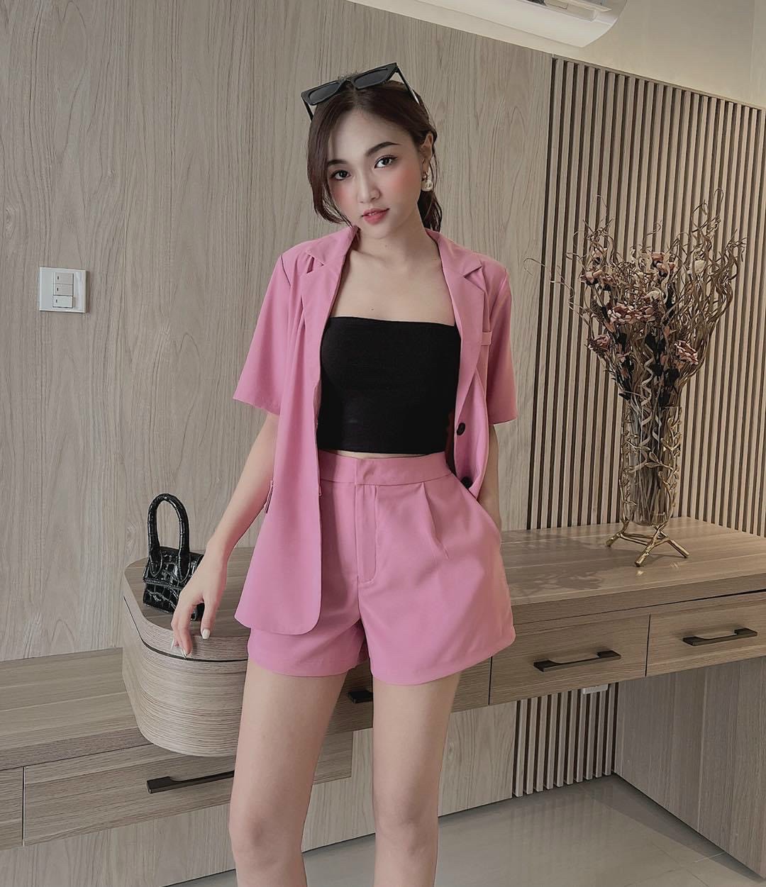 Sét vét 3 món áo tay ngắn kèm áo lót cotton + quần đùi sang trọng dễ thương mondx121