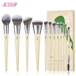 Bộ Cọ Trang Điểm Jessup 12 Cọ Trang Điểm Thân Thiện Với Môi Trường Tổng Hợp Cao Cấp Phấn Nền Có Góc Che Khuyết Điểm Phối Phấn Mắt Duo Lông Mày T327