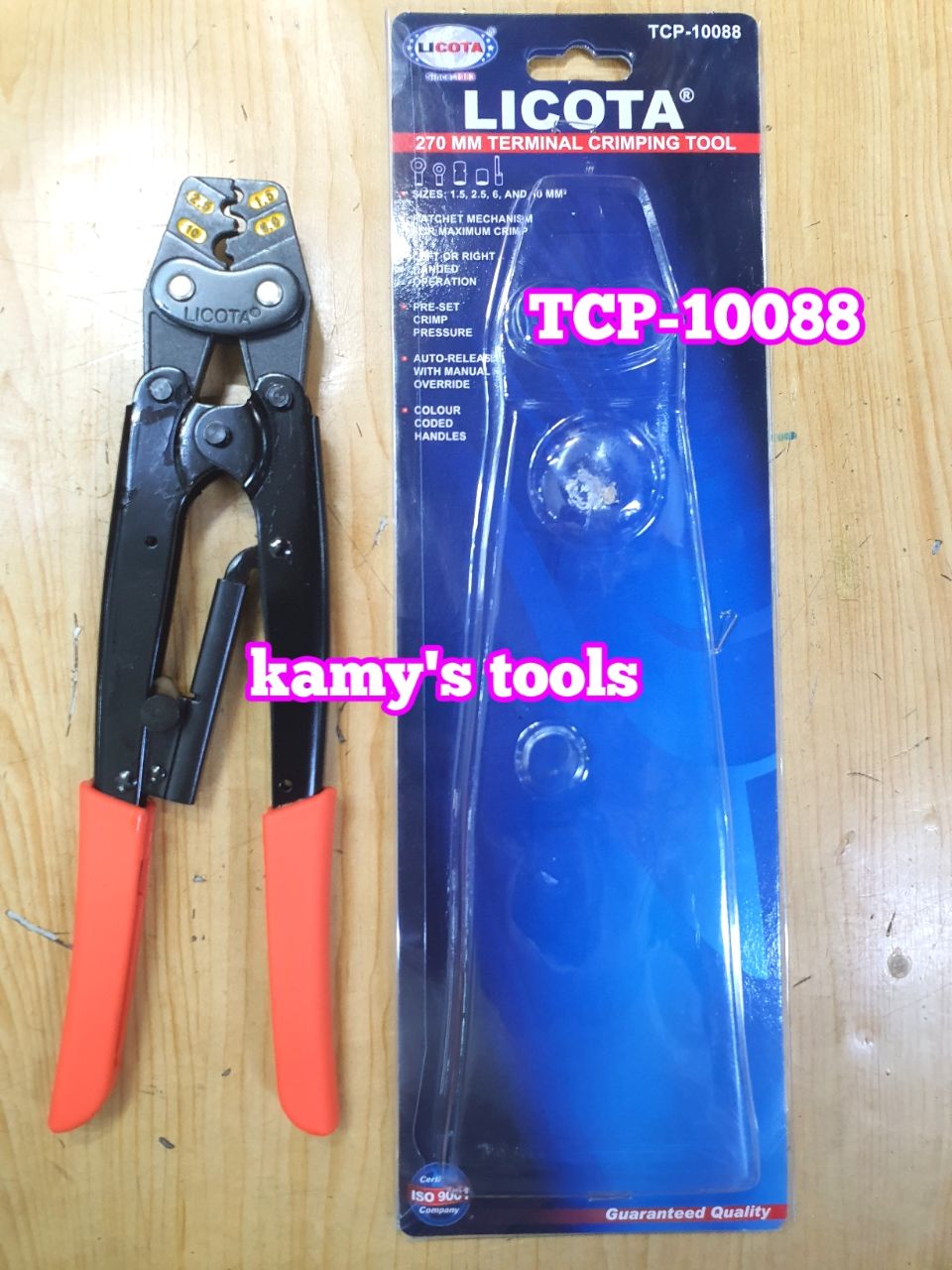 Kìm bấm cos licota tcp-10088 1.5-10mm2 taiwan kiềm bấm cos tcp-10088 kềm bấm cos tcp-10088