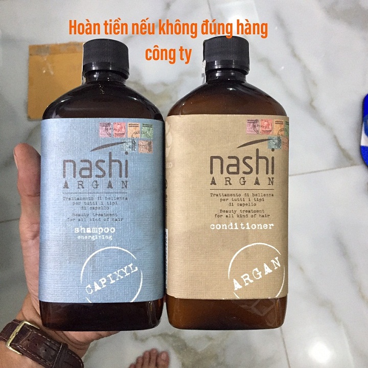 [HCM]BỘ DẦU GỘI XẢ NGĂN TÓC RỤNG NASHI ARGAN CAPIXYL HARILOSS (2x500ml)