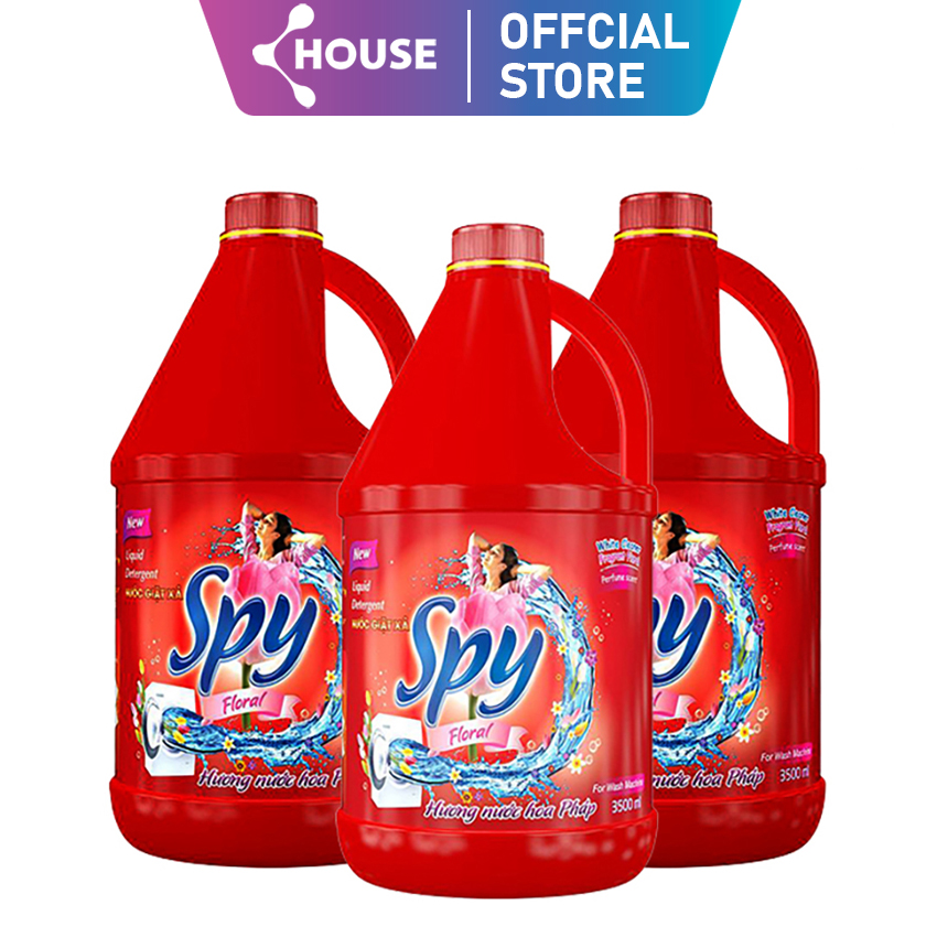 Nước giặt xả SPY đỏ cho máy giặt cửa ngang dung tích 3,5L