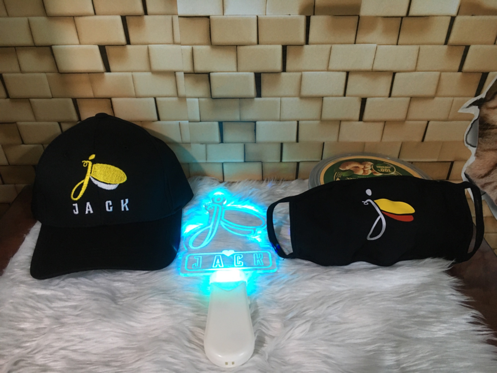 [HCM][Feeship] combo lightstick + nón đen jack + khẩu trang đen jack