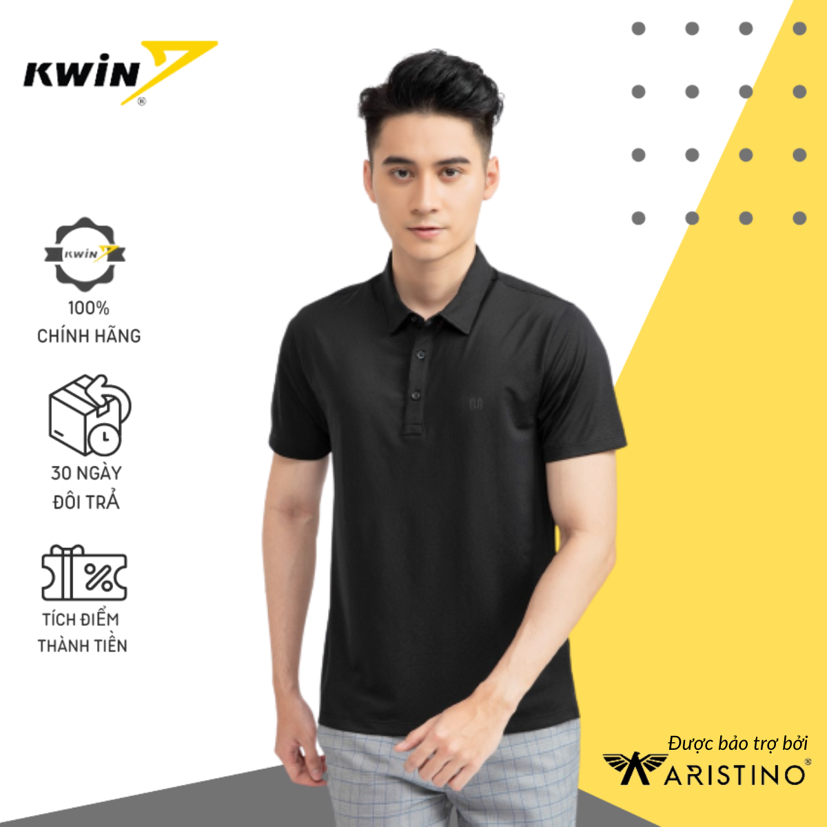 Áo Polo Nam Cao Cấp Kwin Insidemen - Áo Thun Có Cổ Chất Liệu Mềm Mướt Thoáng Khí Họa Tiết Dệt Sang Trọng - IPS003S1