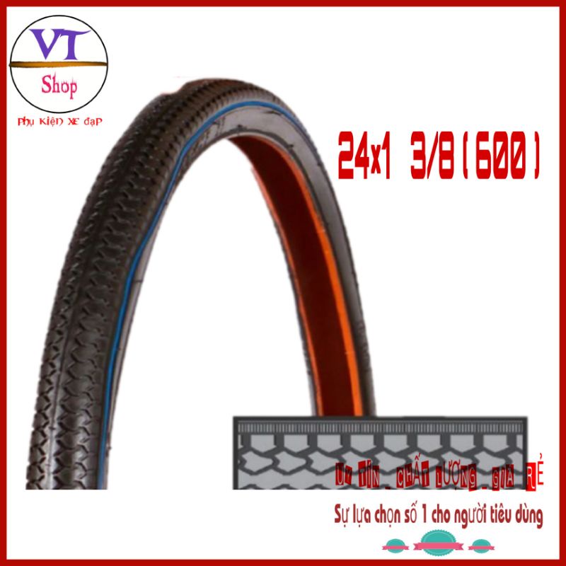 Lốp xe đạp 24x1 3/8 drc