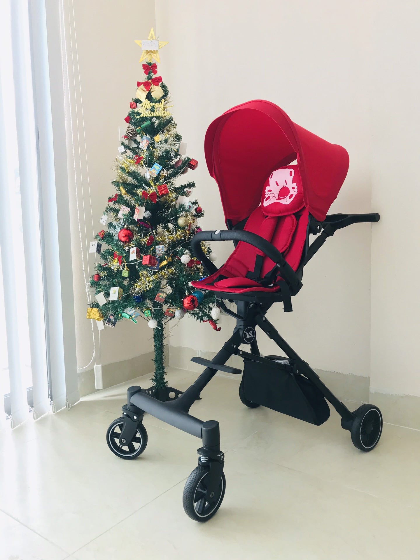 Xe đẩy đảo chiều gấp gọn BaByCosi - full phụ kiện mái che, túi đồ, đệm