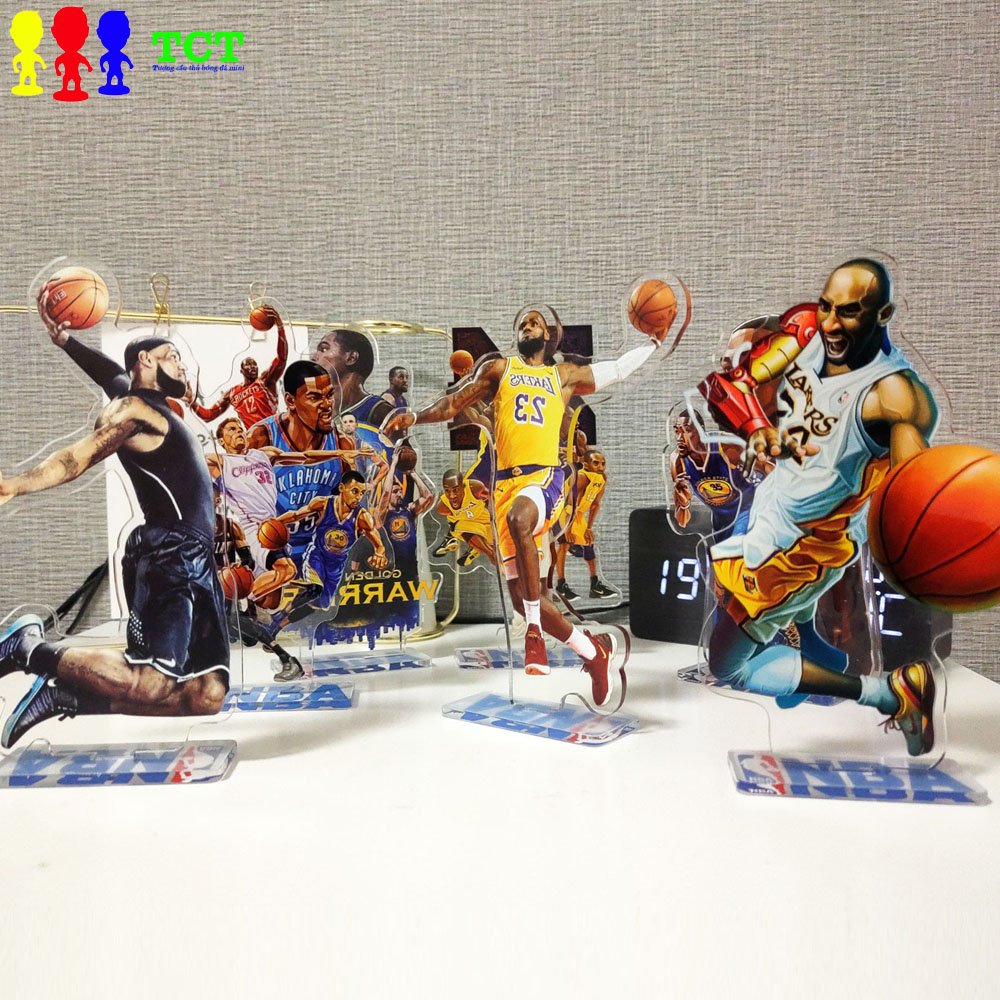 Tượng Mica cao 15cm cầu thủ bóng rổ Curry James Hardens Durant Kobe ....